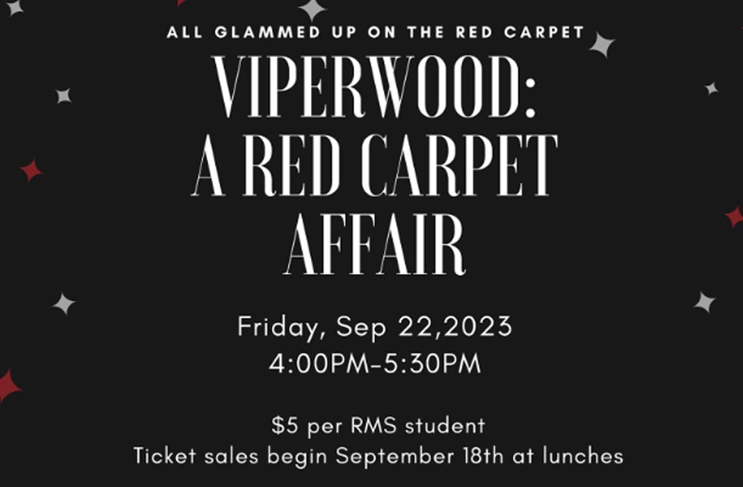  Friday - September, 22nd | 4 - 5:30 PM | $5 Per Student | Ticket Sales Begin September 18th During 